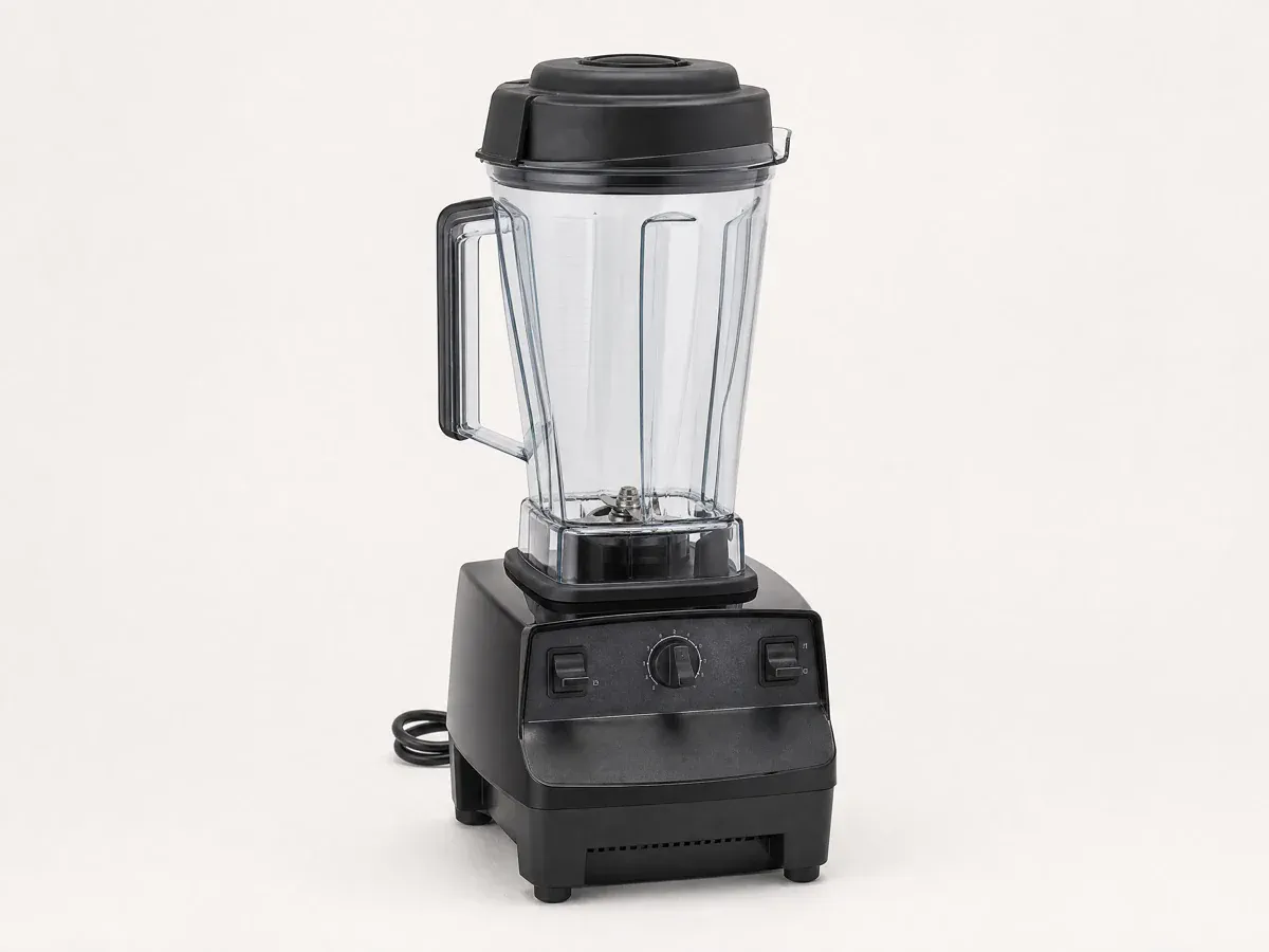 A complete countertop blender centered in a clean Amazon-ready product composition.