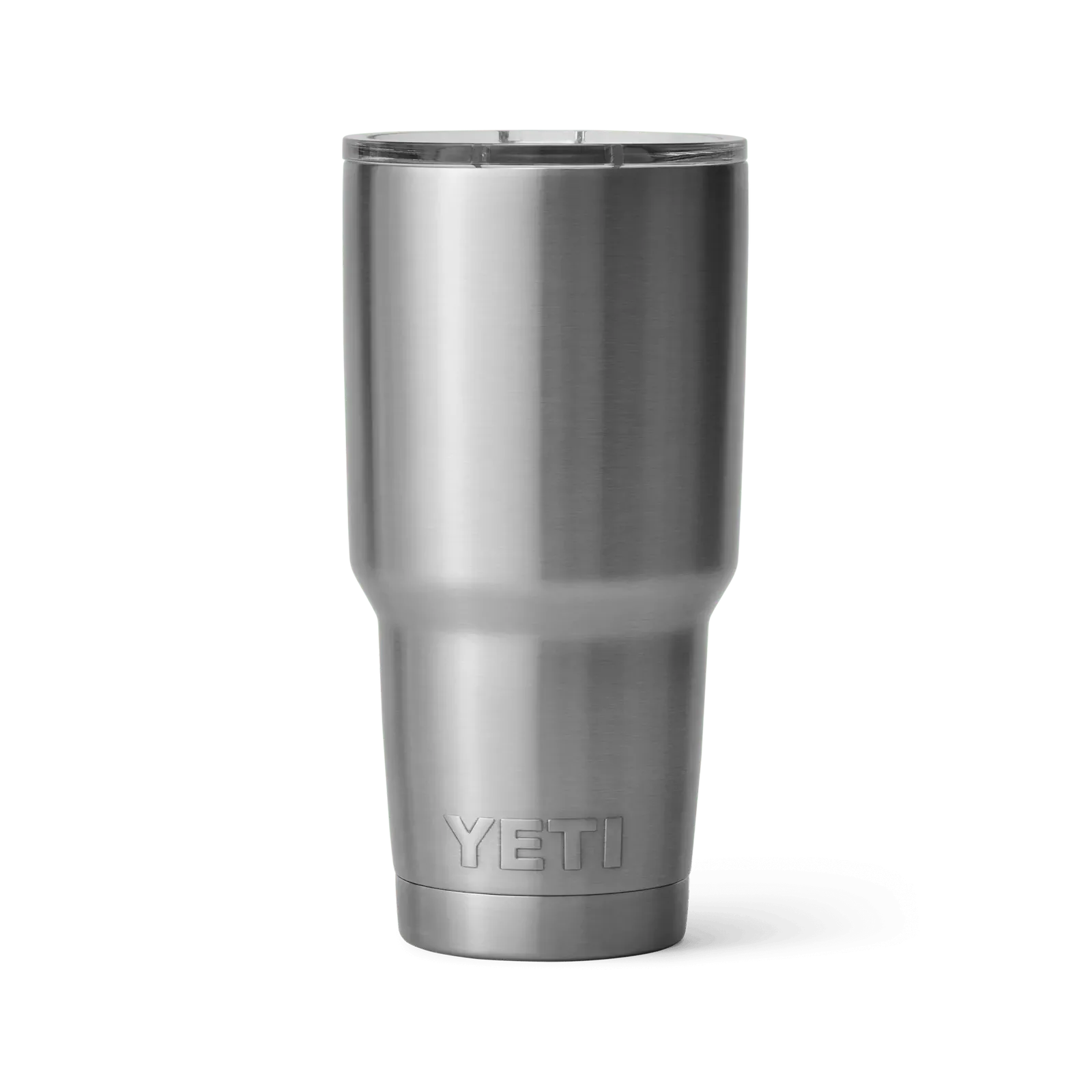 A stainless insulated tumbler photographed as a clear source product.